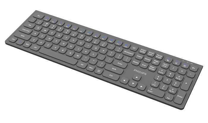 Philips 6000 series SPK6627G/93 keyboard Universal RF Wireless + Bluetooth QWERTY English Grey – image 2