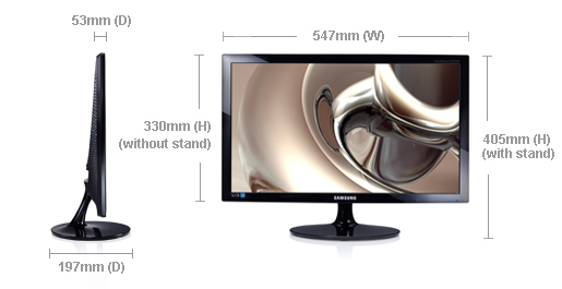 Specs Samsung S23B300H computer monitor 58.4 cm (23