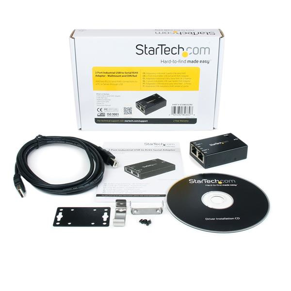 Resim StarTech.com ICUSB2322RJ 2 Port Endüstriyel USB - Seri RJ45 Dönüştürücü