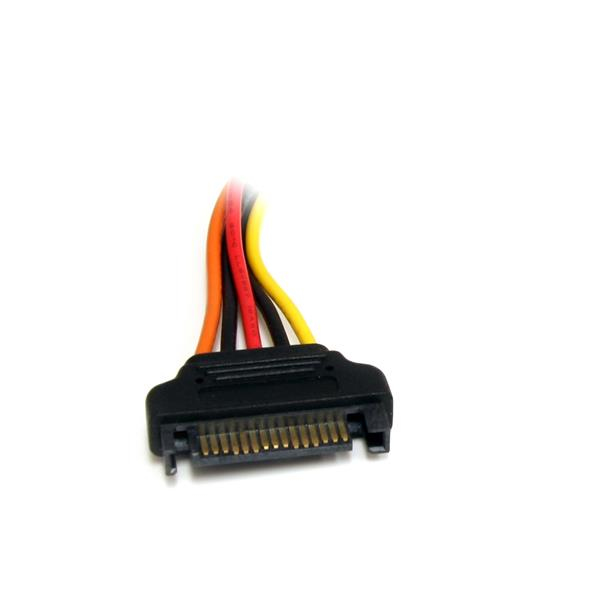 StarTech.com Cable de 20cm de Extensión de Alimentación Corriente SATA 15 pines conectado