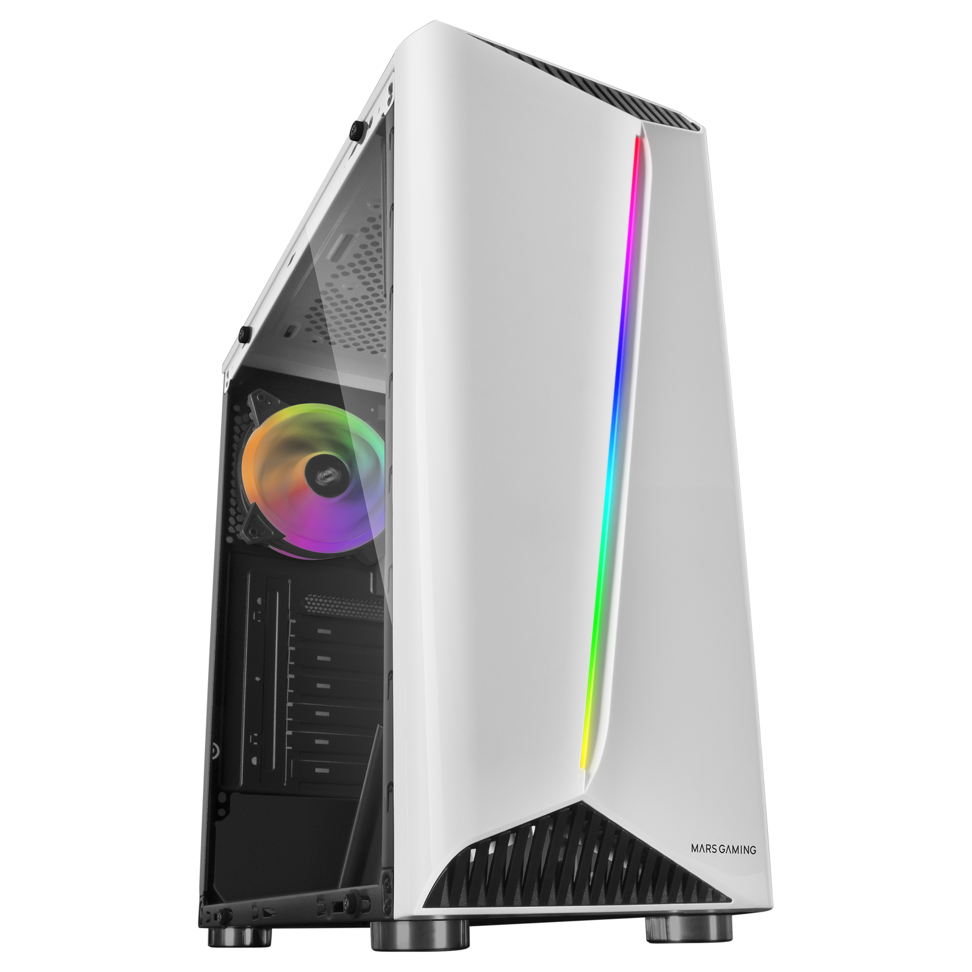 Mars Gaming MCXW computer case Tower Black, White – image 1