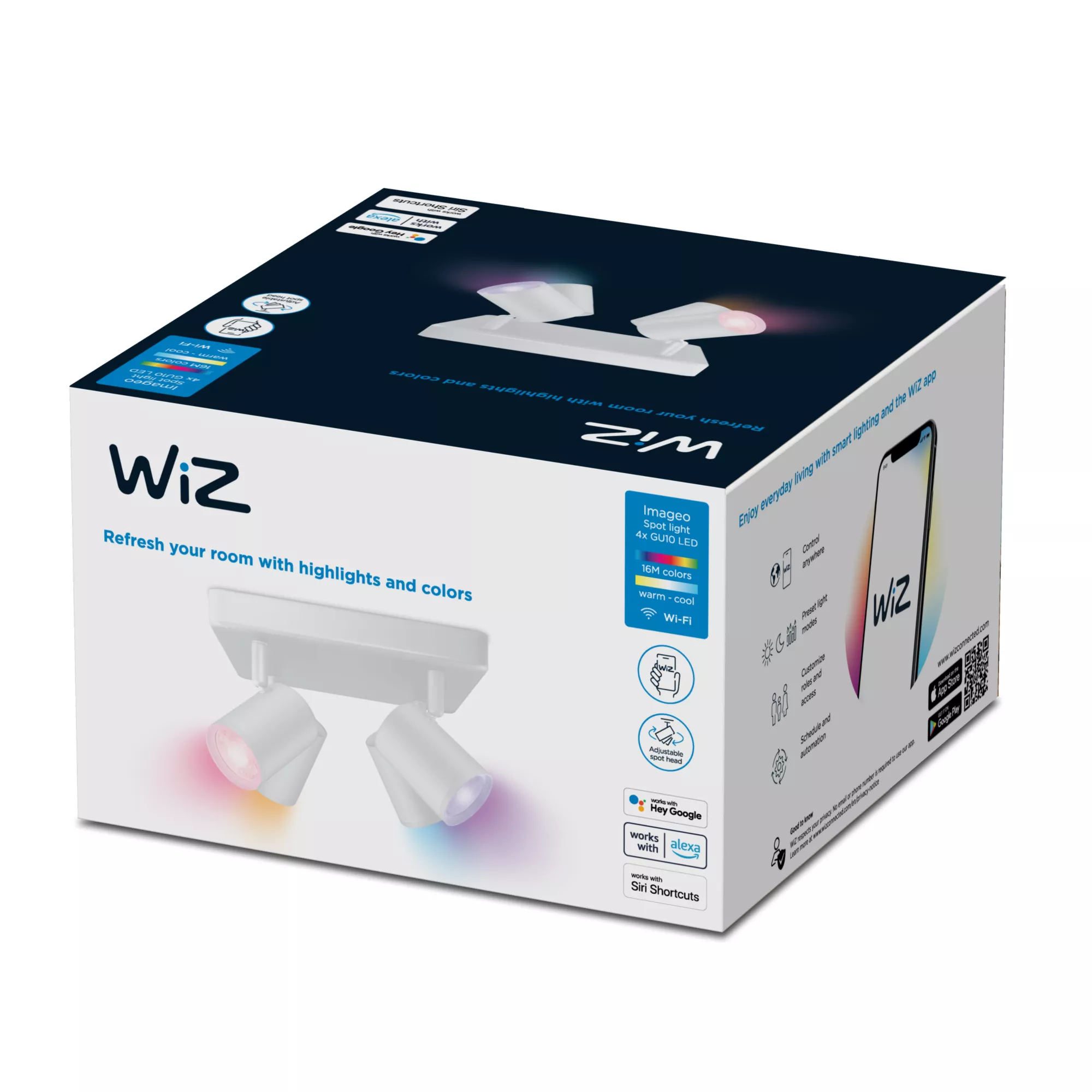 WiZ IMAGEO 4x adjustable spotlight Square Plate – image 4