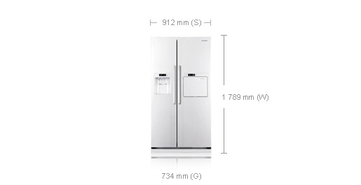 Samsung RSJ1KSSV side-by-side refrigerator White – image 2