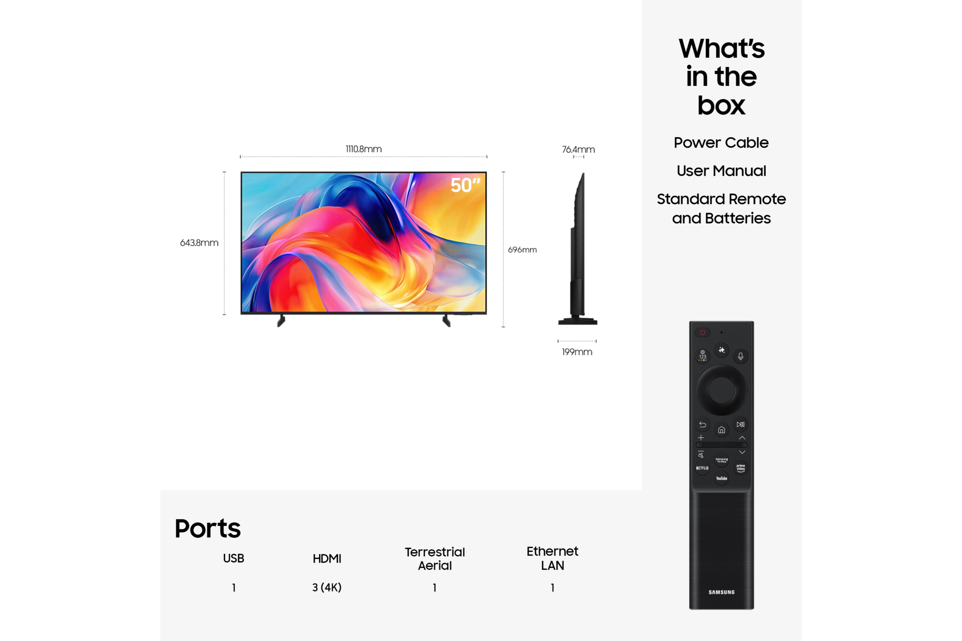 Samsung 50" Mini LED M72H 4K Vision AI Smart TV (2026) – image 5