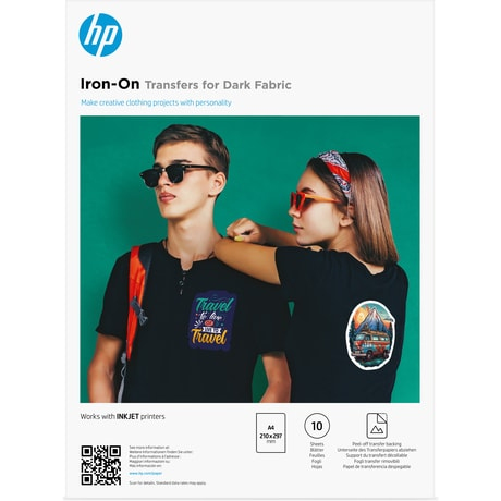 HP Carta per trasferimenti a caldo su tessuti scuri, A4 (210 x 297 mm), 10 fogli