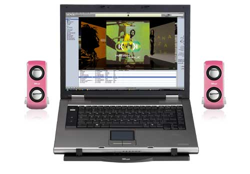 Trust Portable Notebook Speakers - Pink – image 6