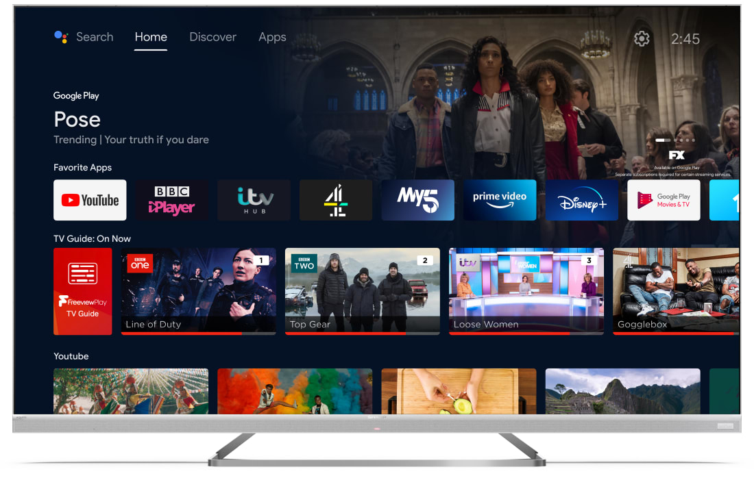 Sharp 4T-C75EQx 190.5 cm (75") 4K Ultra HD Smart TV Wi-Fi Black, Silver 450 cd/m² – image 2