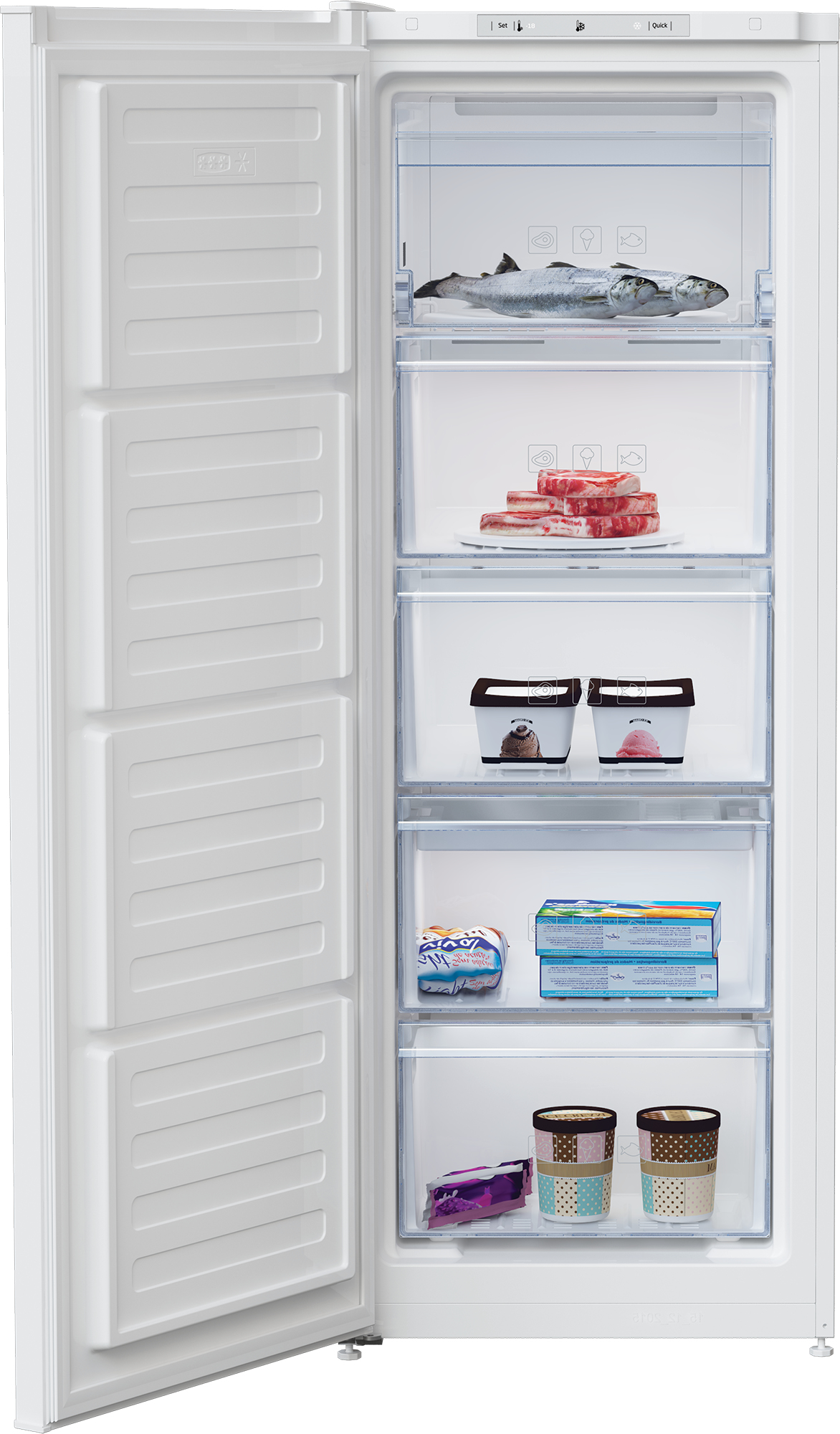 Beko FFG3545W Freestanding Tall Frost Free Freezer with Freezer Guard – image 3