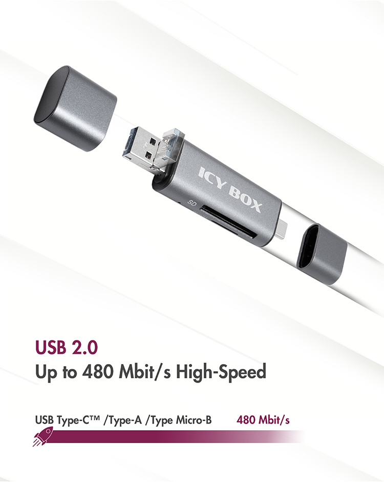 ICY BOX IB-CR200-C card reader USB 2.0 Black – image 5