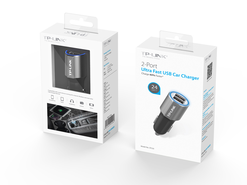 TP-Link CP220 mobile device charger Universal Black, Grey Cigar lighter Auto – image 5