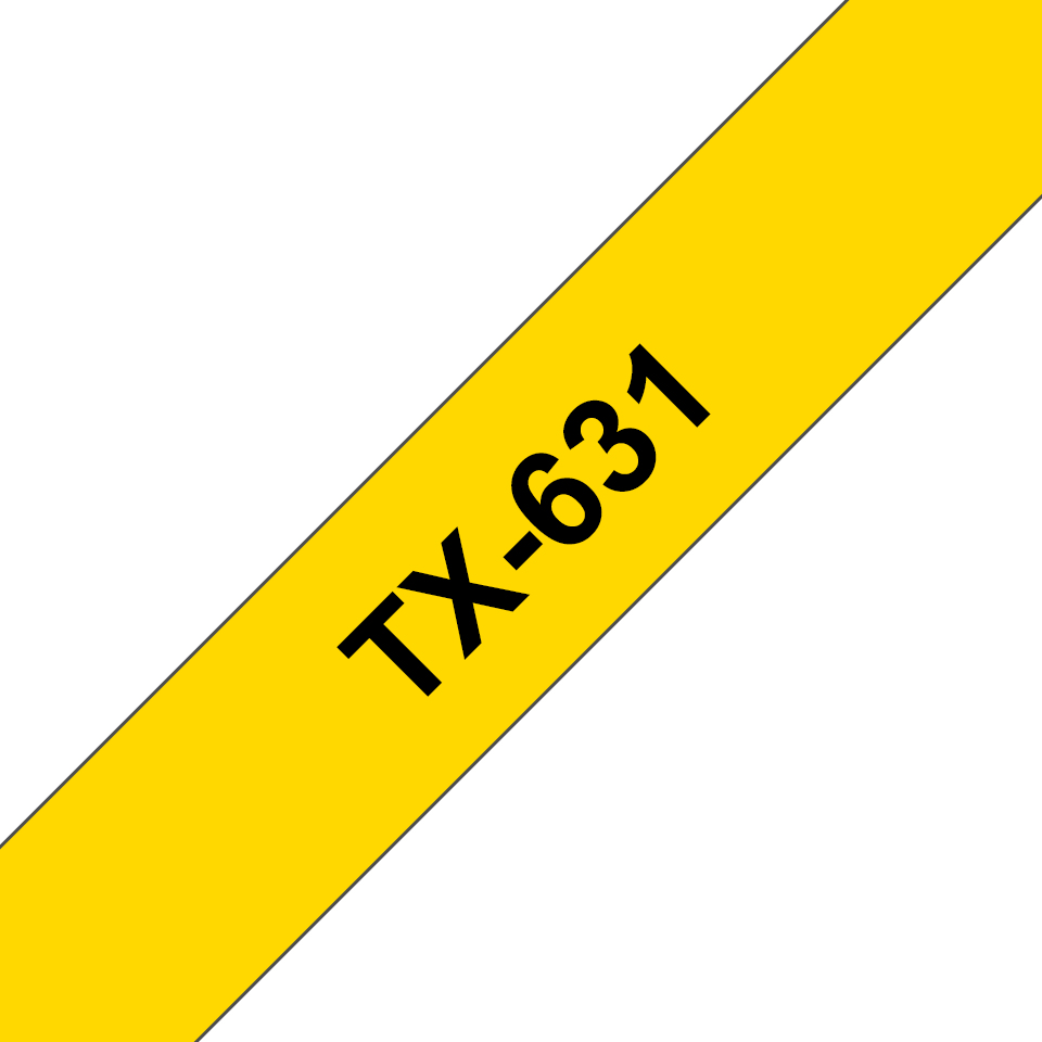 Brother TX-631 etikett-tejp Svart på gul