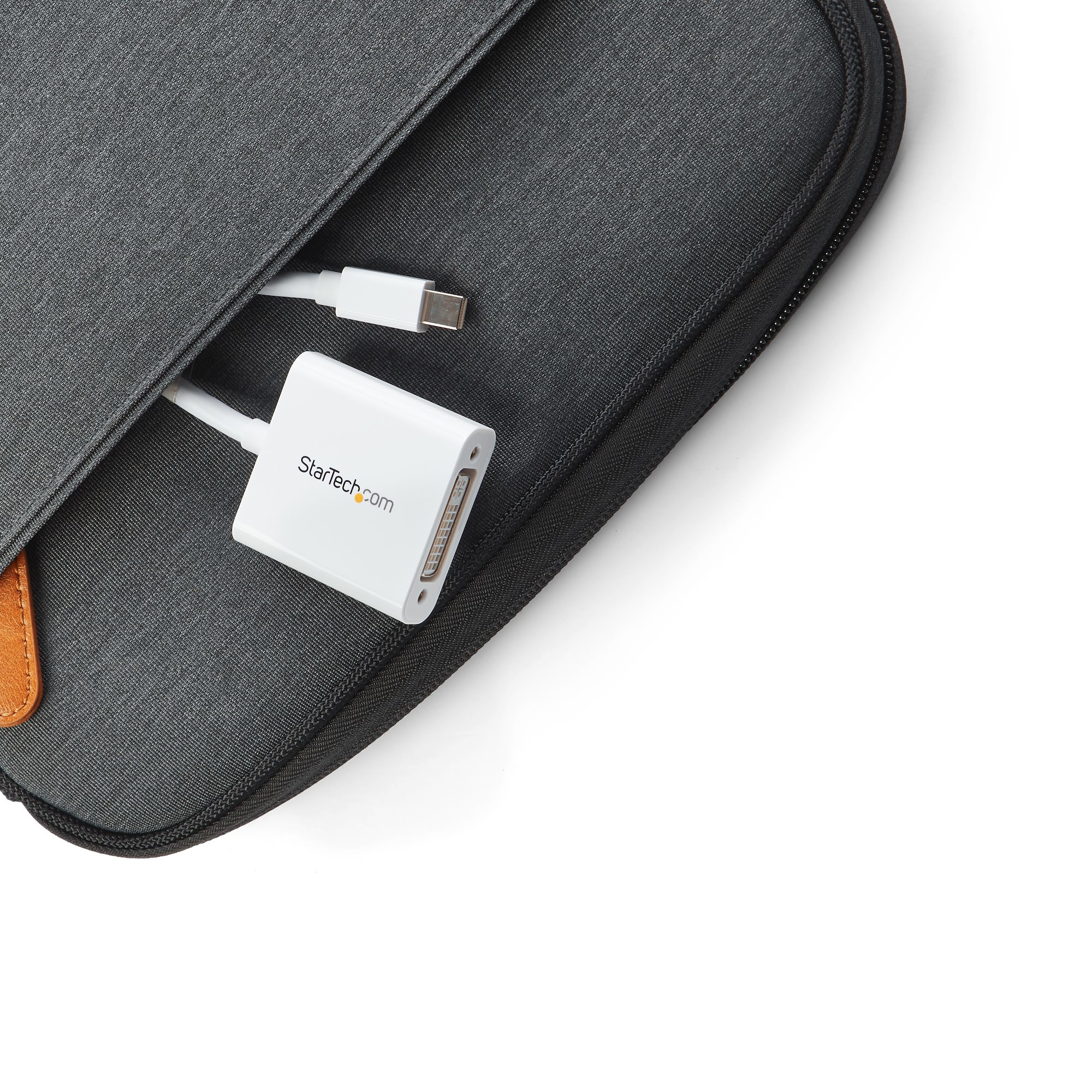 صورة محول فيديو StarTech.com MDP2DVIW Mini DisplayPort إلى DVI-I، أبيض، 0.12 متر