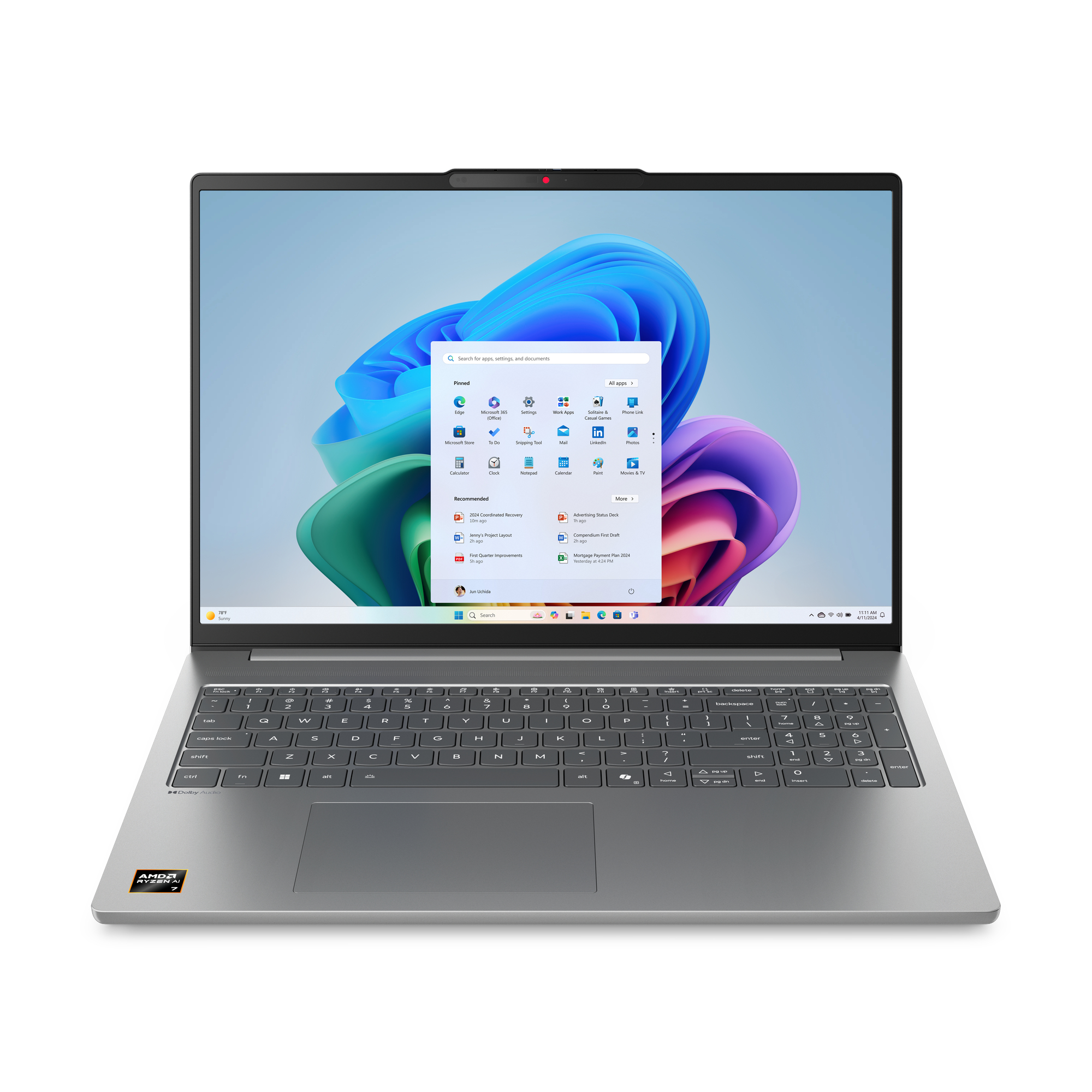 Lenovo IdeaPad Slim 5 16AKP10 Copilot+ PC 340 Computer portatile 40,6 cm (16") WUXGA 16 GB DDR5-SDRAM 1 TB SSD Wi-Fi 7 (802.11b