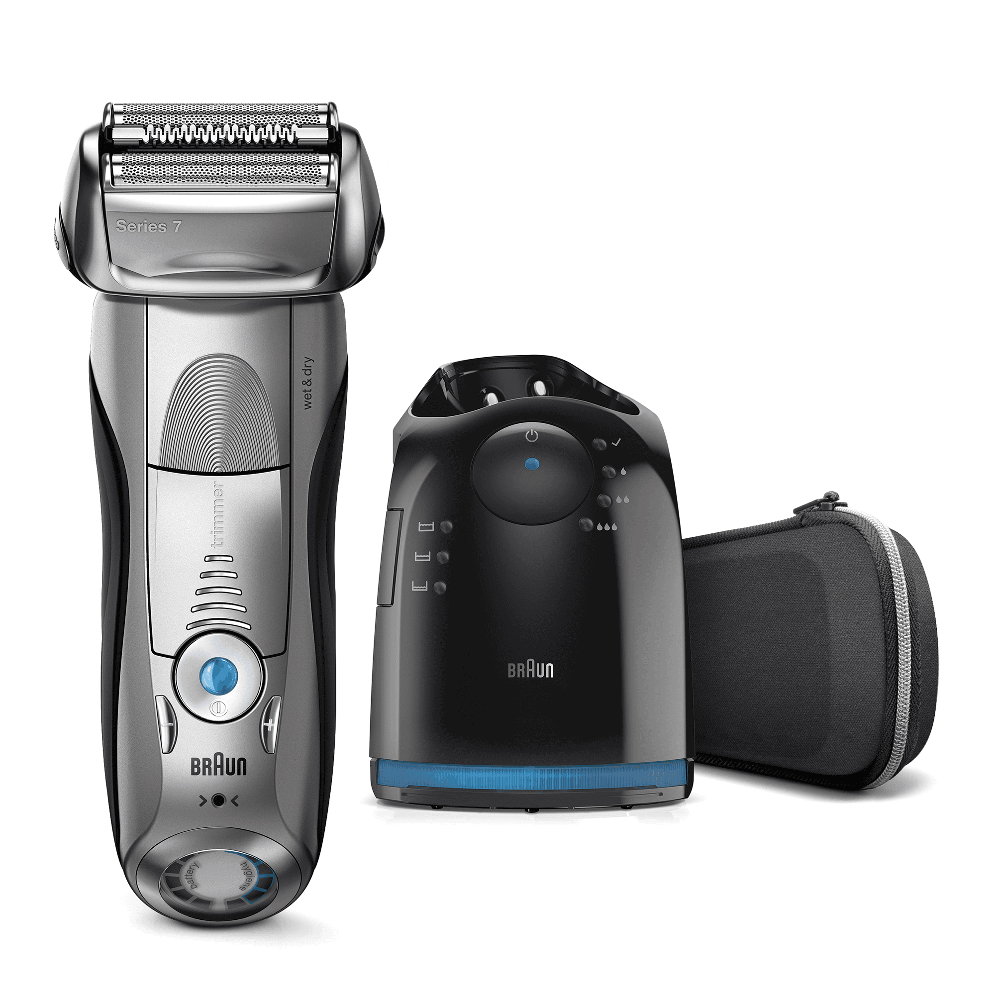Series 7 Electric Shaver For Men 7898cc, Clean&Charge Station And Premium Travel Case – Silver