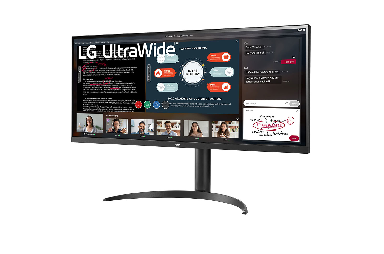 LG 34WP550-B computer monitor – image 2
