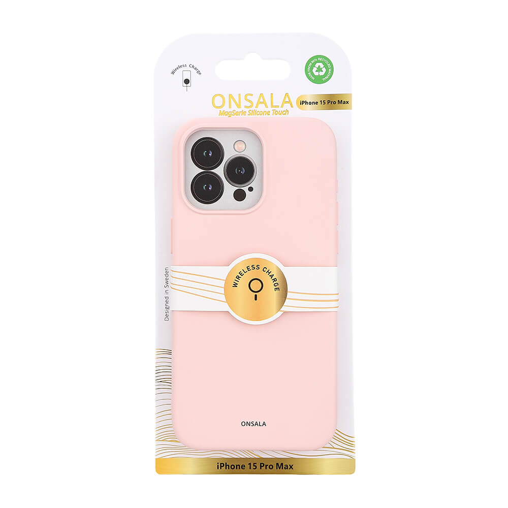 Onsala Phone Case with Silicone Feel MagSeries Chalk Pink - iPhone 15 Pro Max – image 2