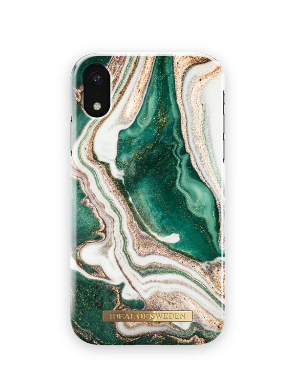 iDeal of Sweden Printed Case iPhone XR Golden Jade Marble – image 1