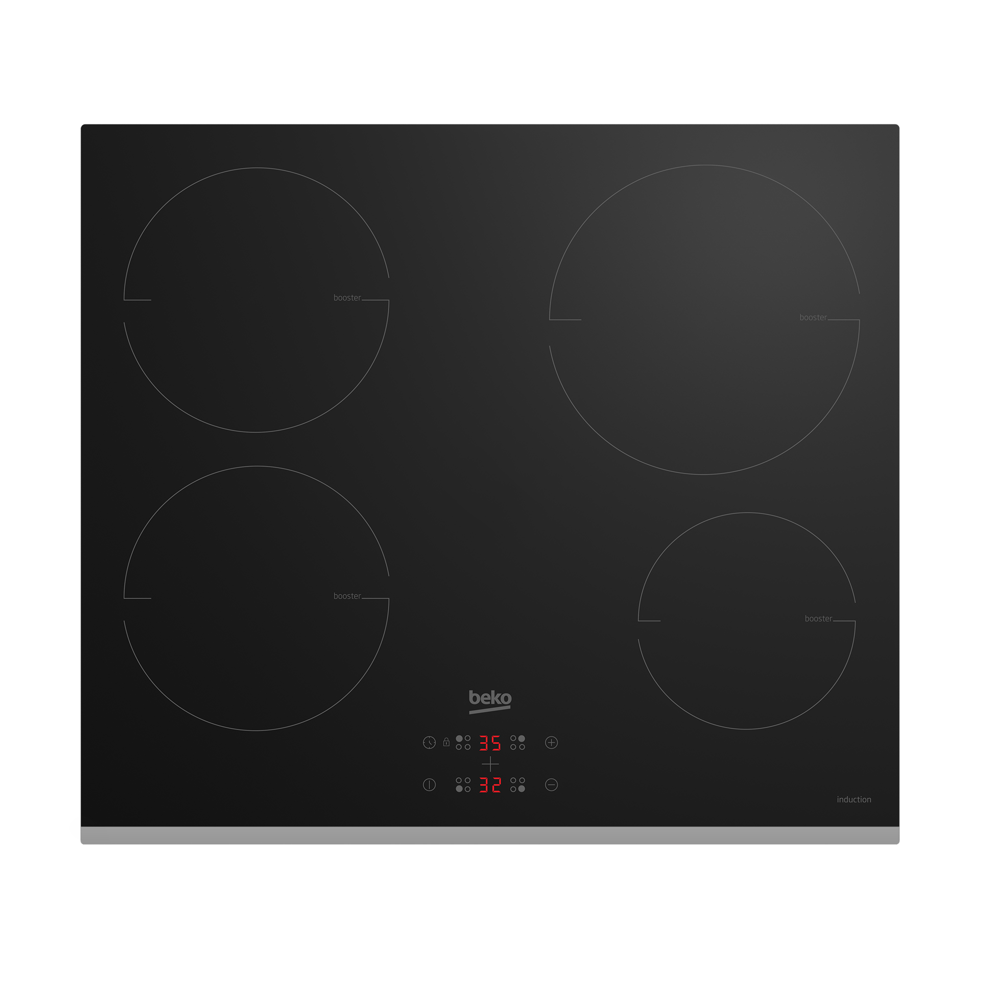Beko HII64402MTX hob Black Built-in