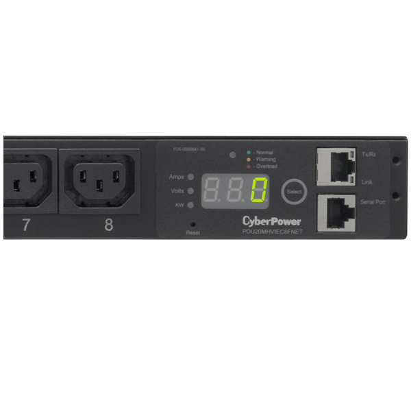 CyberPower PDU20MHVIEC8FNET power distribution unit (PDU) 8 AC outlet(s) 1U Black – image 4