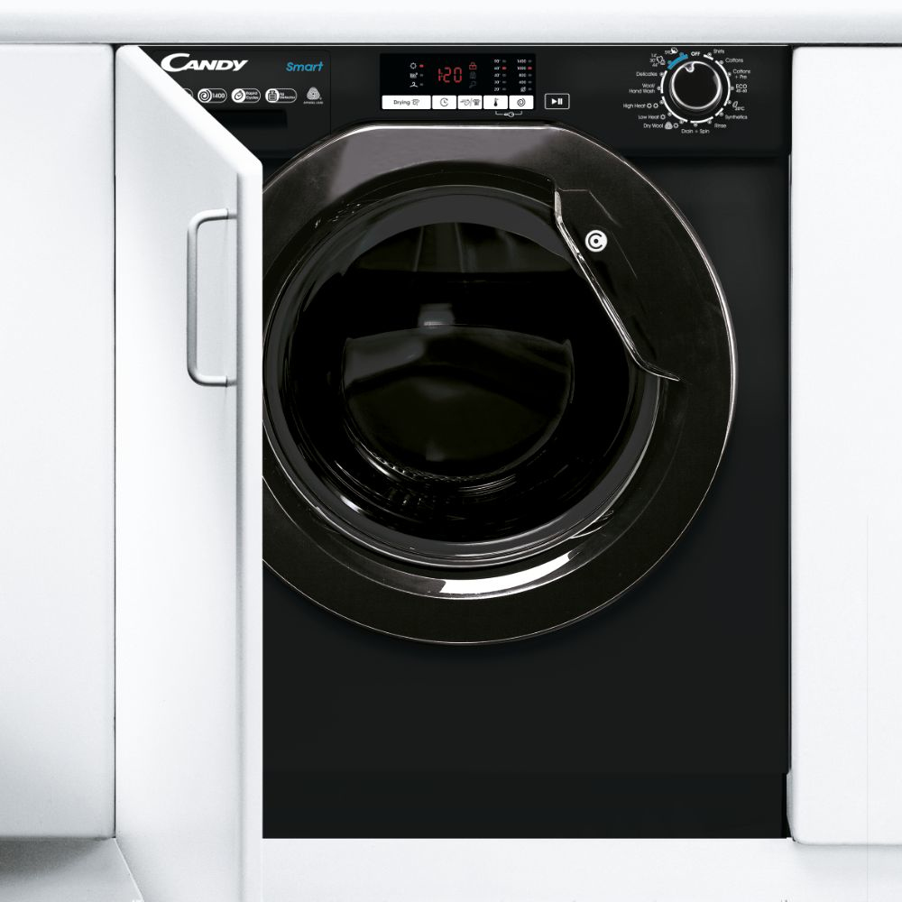 Candy Smart CBD485D2BBE/-80 washer dryer Built-in Front-load Black – image 2