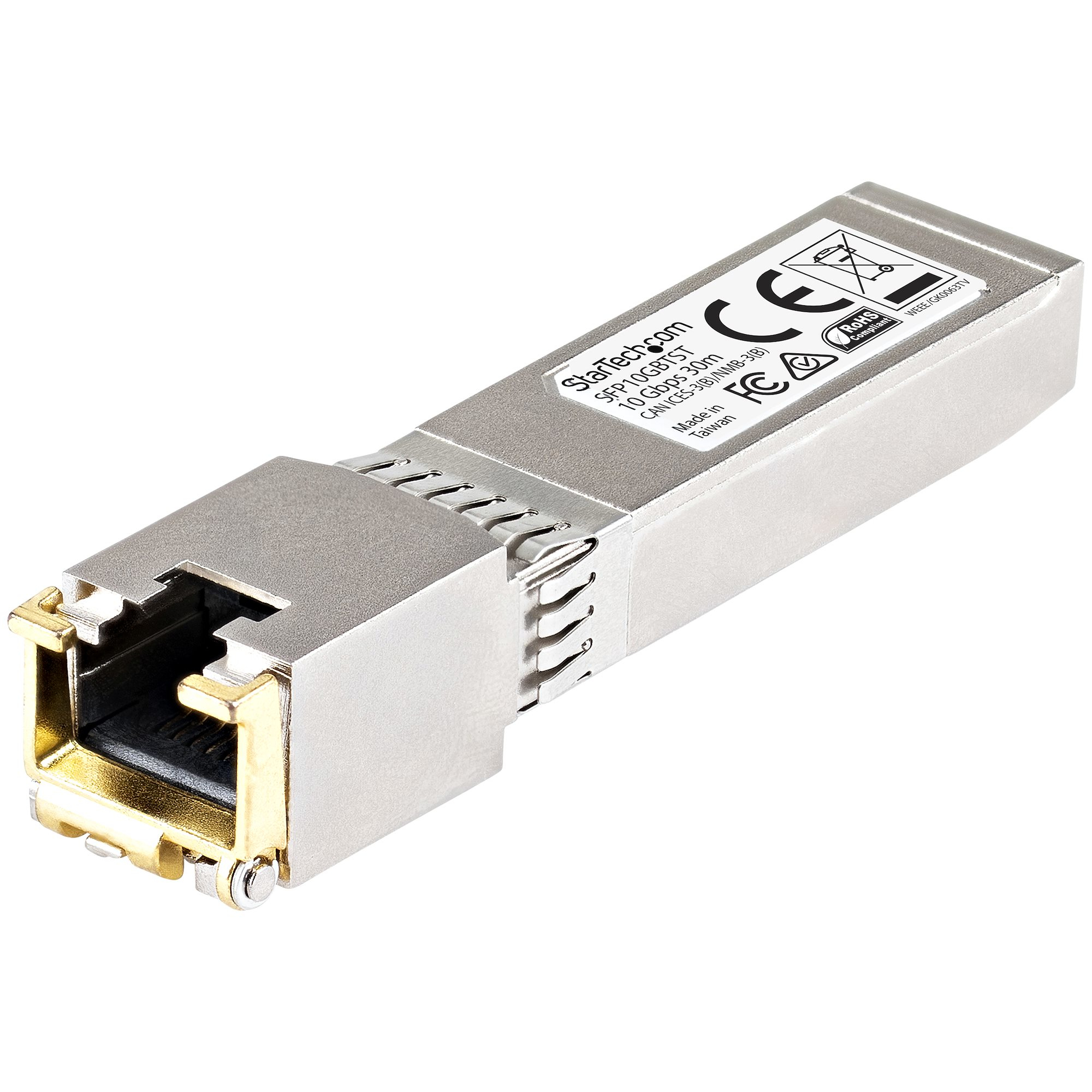 StarTech.com Cisco SFP-10GB-TC Compatible SFP+ Module - 10GBASE-T - SFP to RJ45 Cat6/Cat5e - 10GE Gigabit Ethernet SFP+ - RJ-45 30m - Cisco Firepower, ASR1000,
