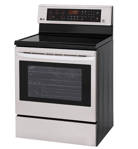 LG LRE6383ST cooker Freestanding cooker Electric Black, Stainless steel – image 2