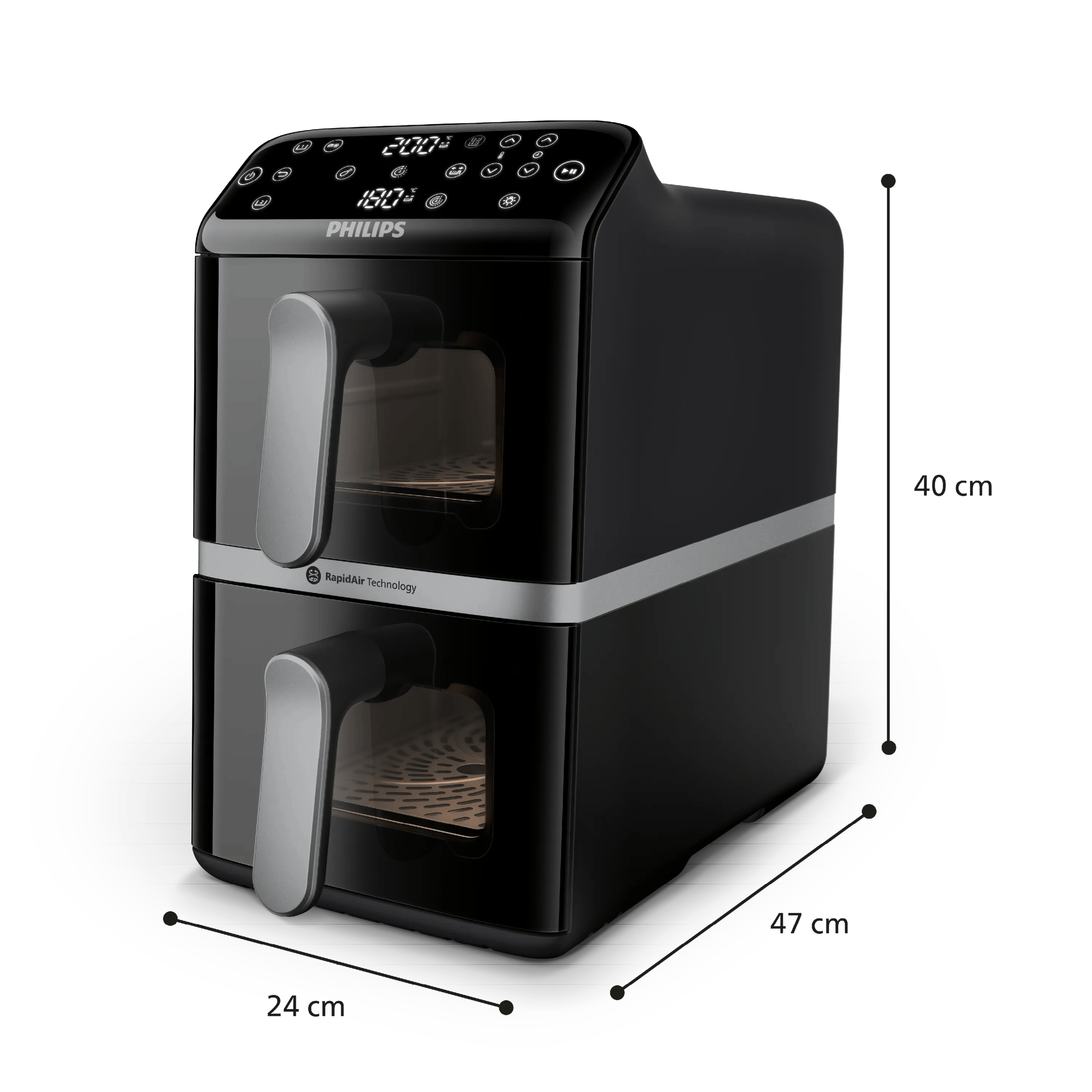 Philips Airfryer 4000 Series Stacked Dual Basket NA460/00