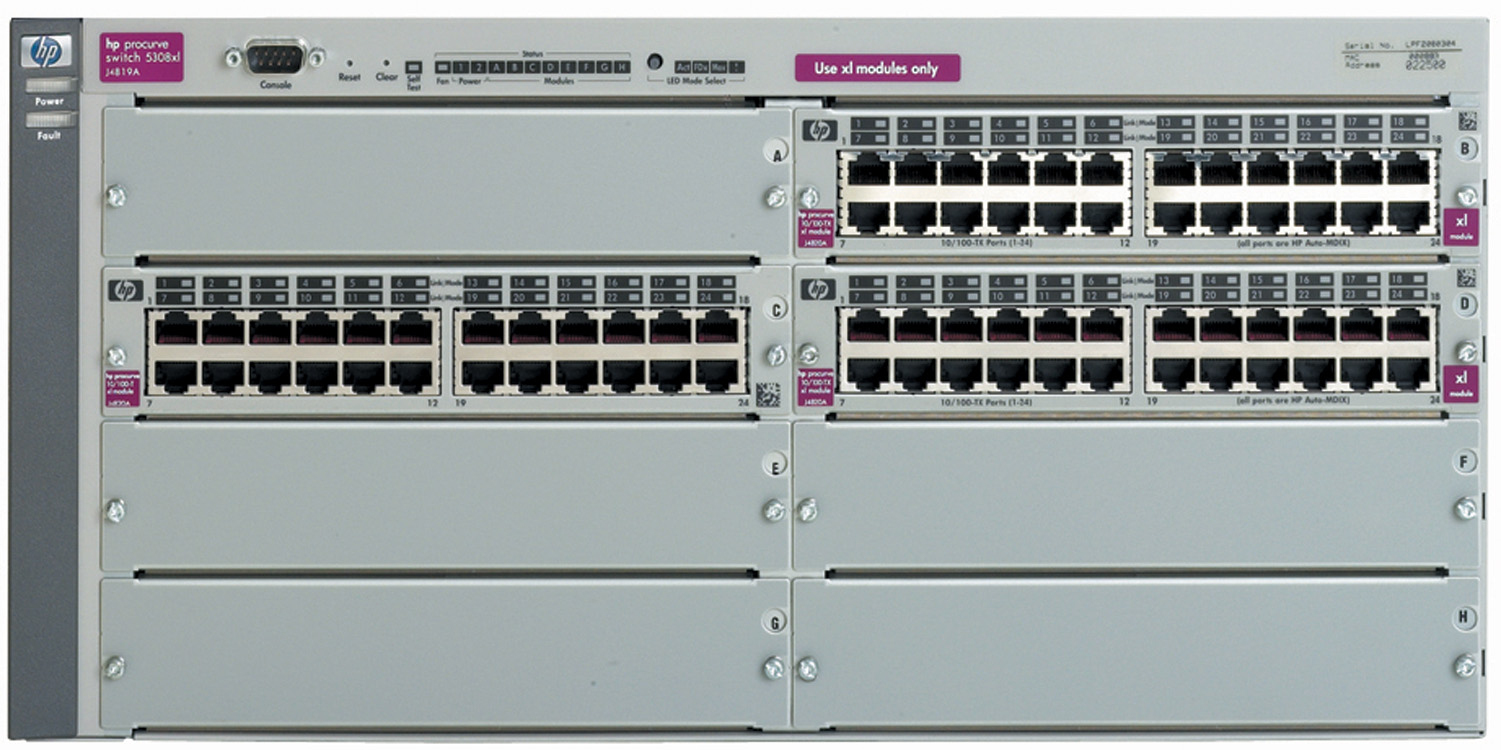 HP ProCurve 5372xl Factory Racked Switch