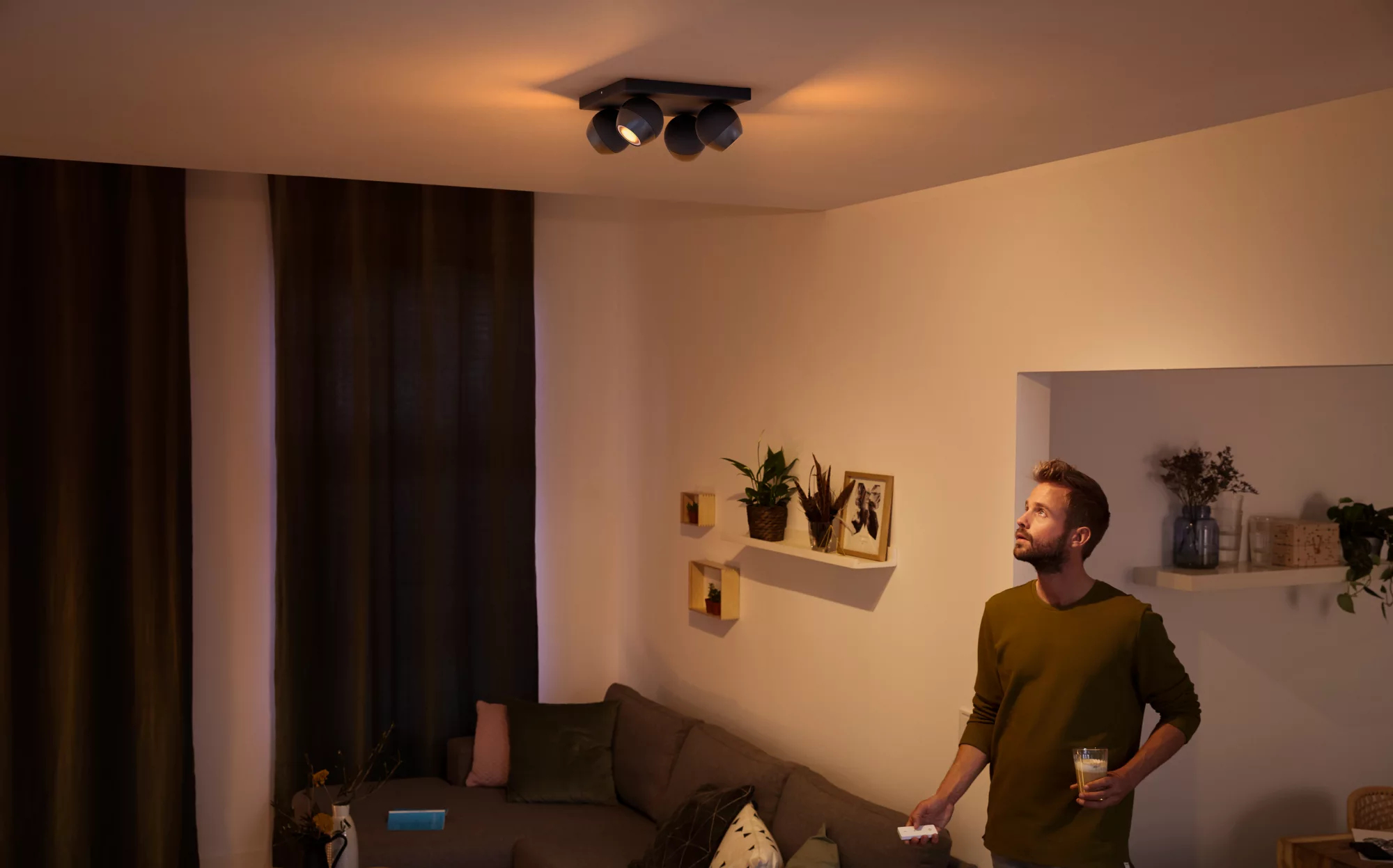 Philips by Signify Philips Hue White ambience Buckram quadruple spotlight – image 8