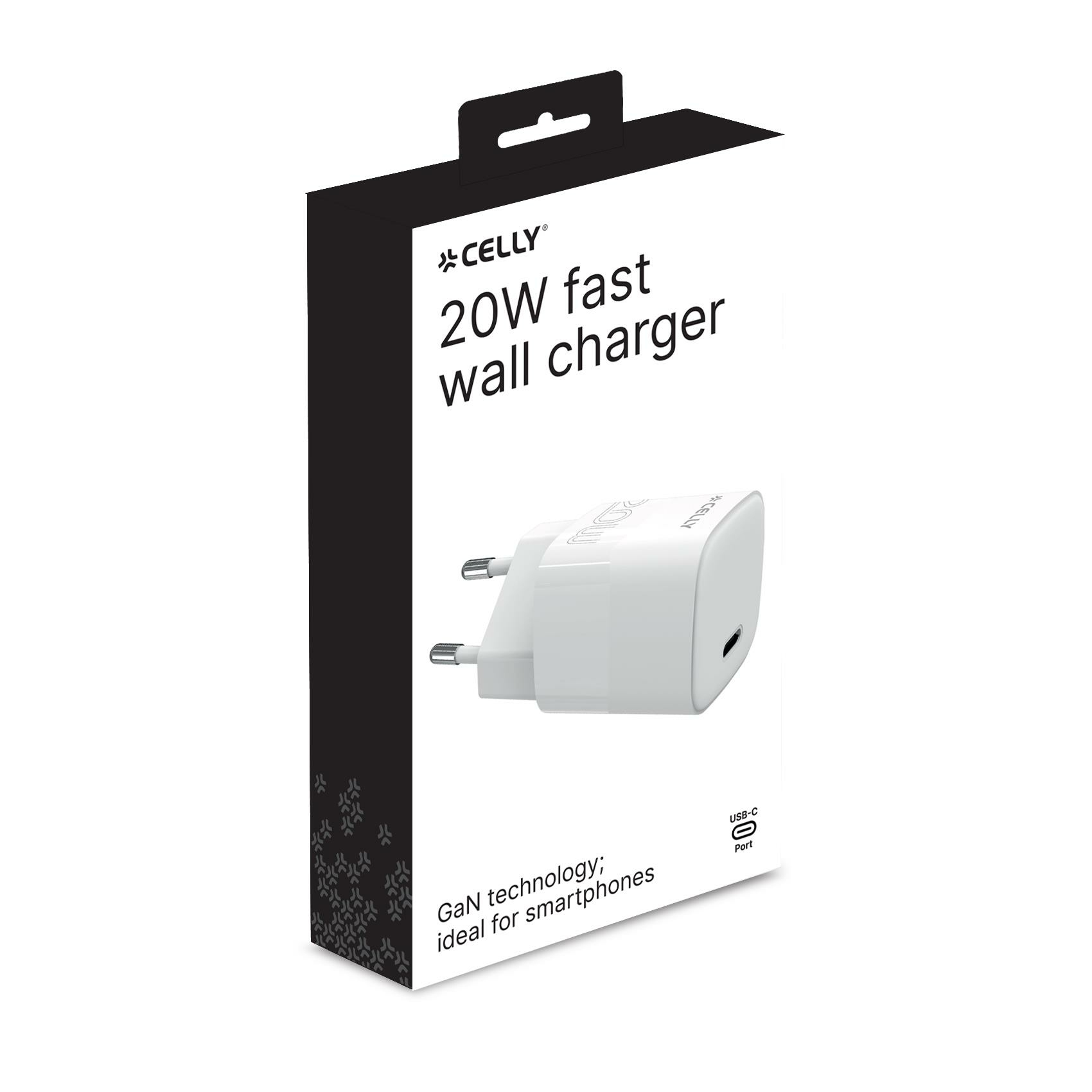 Celly TC1USBC20WEVOWH mobile device charger Smartphone White AC Fast charging Indoor – image 2