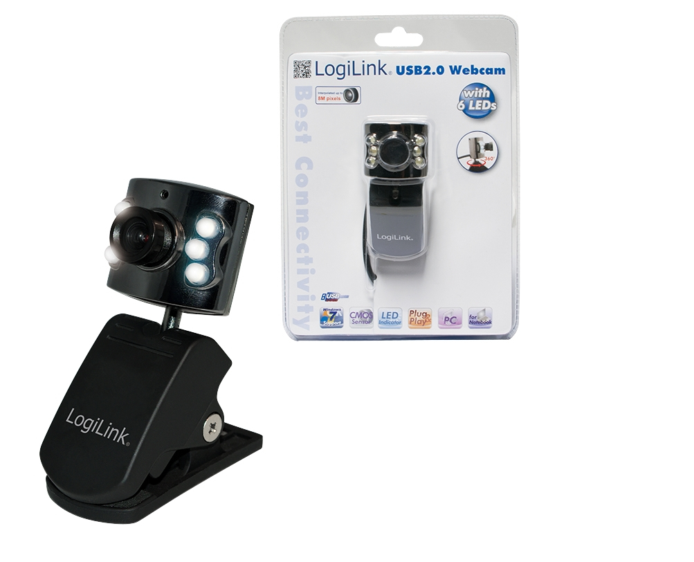 LogiLink Webcam USB + LED