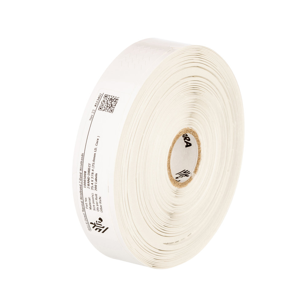 Zebra Z-Band Direct Wristband White