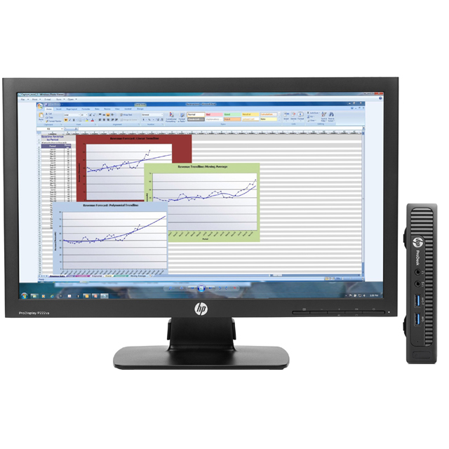 HP 400 G1 Mini + ProDisplay P222va – image 1