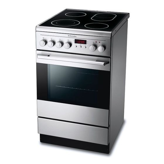 Electrolux EKC513517X cooker Freestanding cooker Electric Ceramic hob Silver