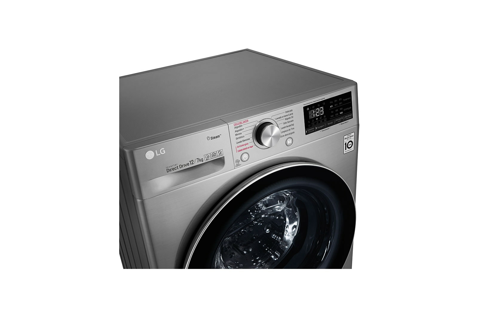 LG WD12VVC4S6S washer dryer Freestanding Front-load Stainless steel – image 7