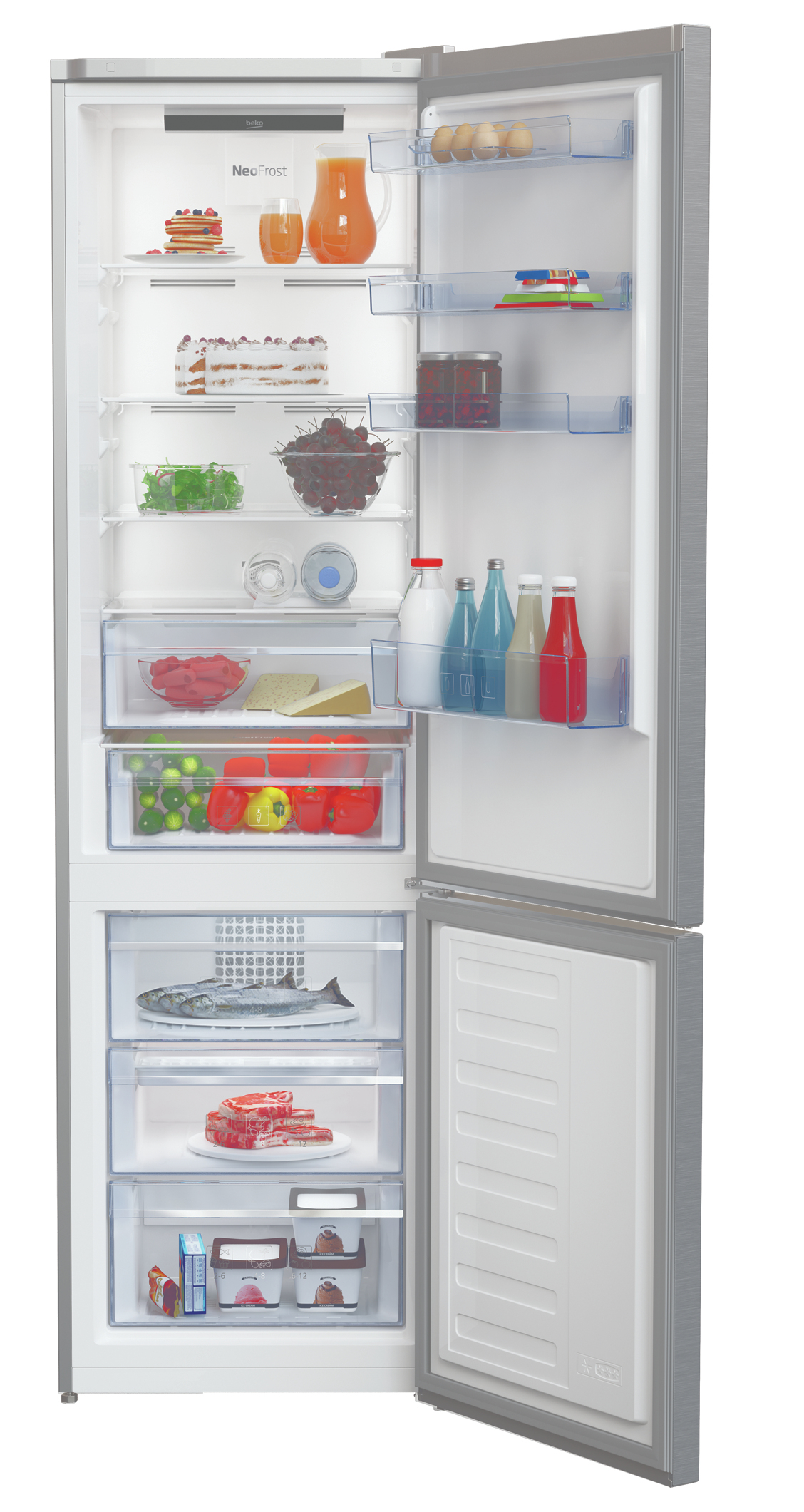 Beko RCNA406E30XP fridge-freezer Freestanding – image 3