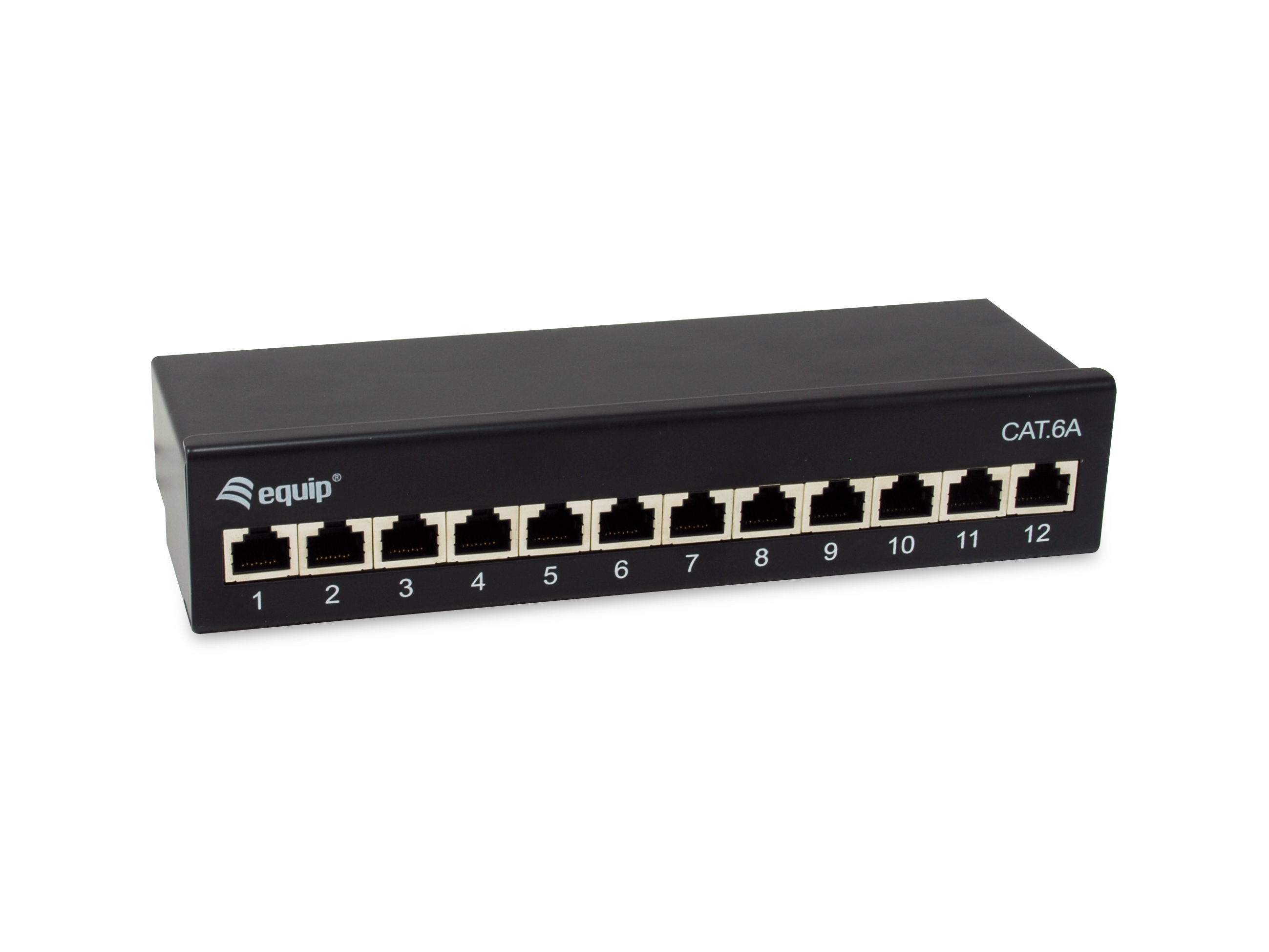 Equip Patchpanel 12xRJ45 Cat6a Desktop        500MHz RAL9005