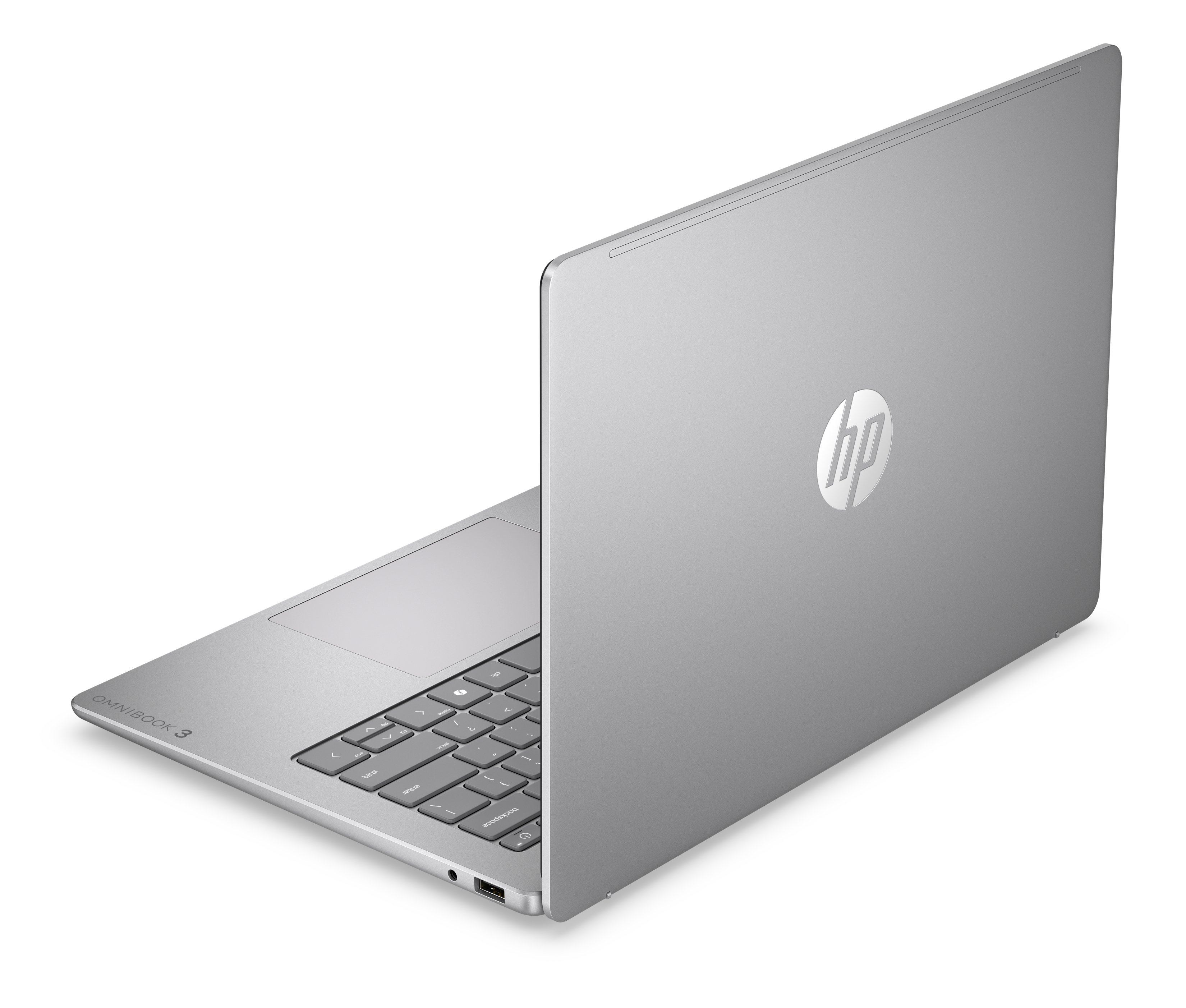HP OmniBook 3 Laptop Next Gen AI 14-hz0501na Copilot+ PC Snapdragon X1-26-100 35.6 cm (14″) 2K 16 GB LPDDR5x-SDRAM 512 GB SSD Wi-Fi 6E (802.11ax) Windows 11 Home Silver image 3