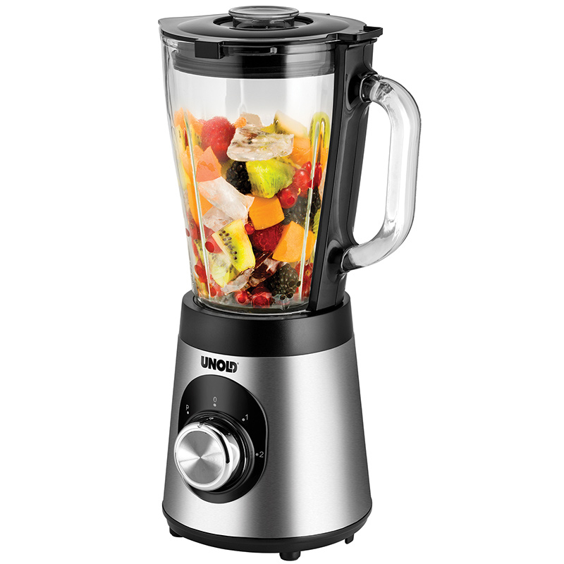 Unold Edel 1.5 L Tabletop blender 500 W Black, Stainless steel, Transparent – image 2