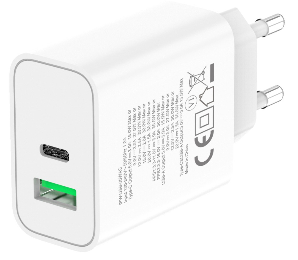 Techly IPW-USB-30WAC mobile device charger Universal White AC Fast charging Indoor – image 3