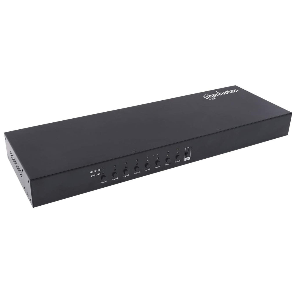 Manhattan 8-Port HDMI KVM Switch, Eight HDMI and Eight USB-B Ports, Full HD, set of eight HDMI-to-USB cables included, Three Year Warranty, Box – image 1