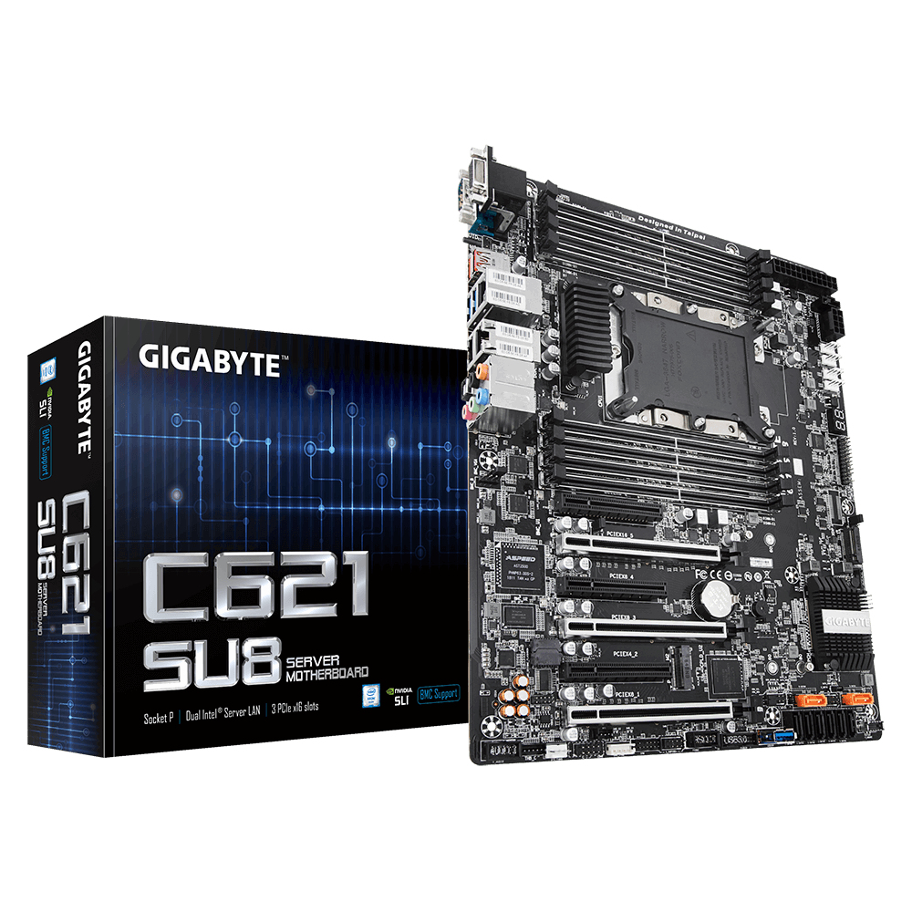 GIGABYTE C621-SU8 motherboard Intel® C621 LGA 3647 (Socket P) ATX – image 1
