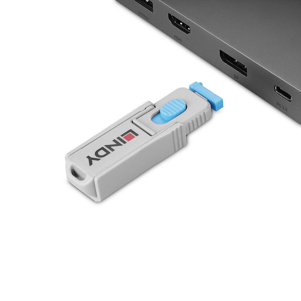 LINDY DisplayPort Port Schloss blau 10 Stück