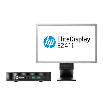 HP 705 G1 Mini + EliteDisplay E241i – image 1