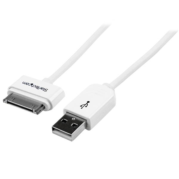 StarTech.com Cable Cargador 1m Conector Dock Connector 30 Pines de Apple a USB 2.0 iPod, iPhone y iPad USB A - Conector escalonado
