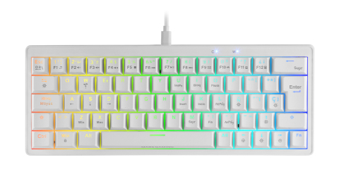Mars Gaming MKMINIPRO tastiera USB Spagnolo Bianco