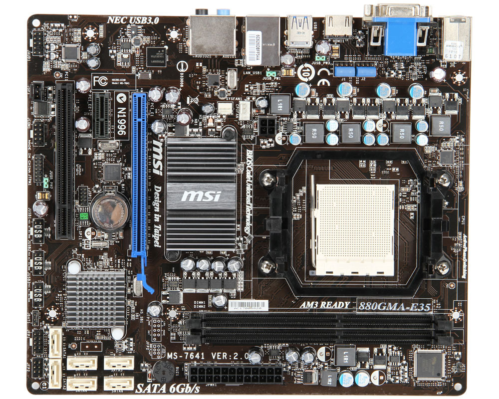 MSI 880GMA-E35 motherboard AMD – image 2