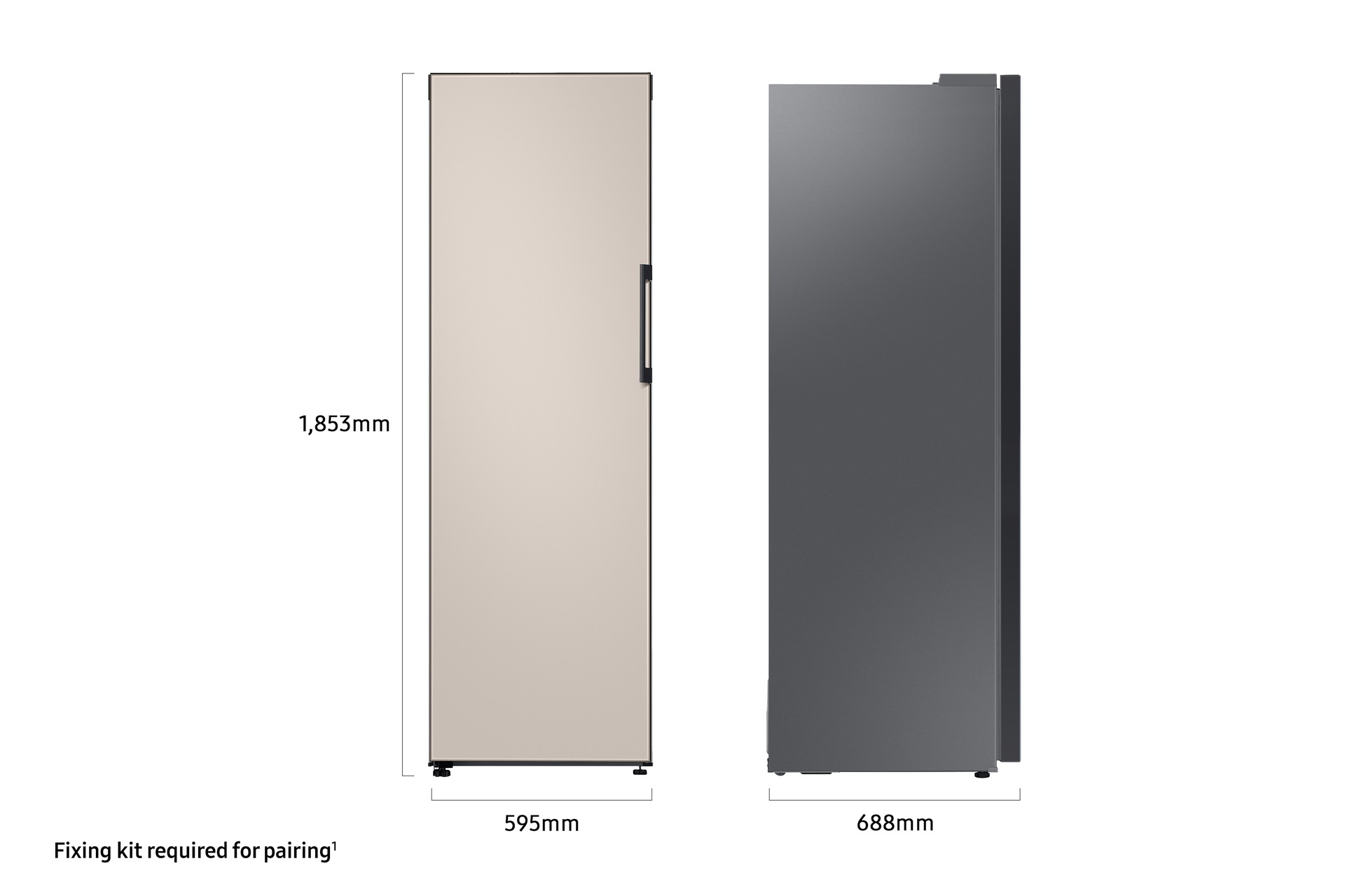 Samsung Bespoke RZ32A74A5CE/EU Tall One Door Freezer with SpaceMax™ Technology - Cotta Beige – image 3
