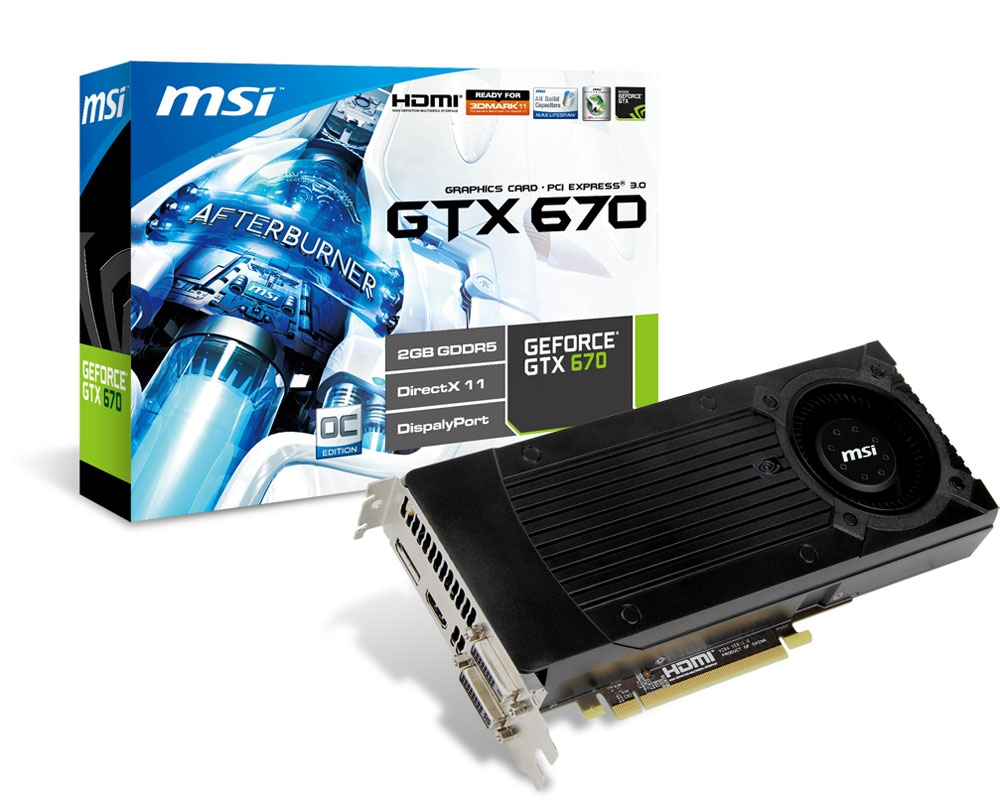 Product data MSI V284-006R graphics card NVIDIA GeForce GTX 670 2 GB ...