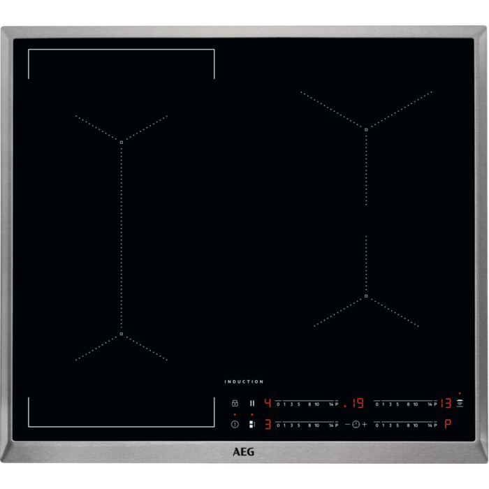 AEG IKS644EXB Black, Stainless steel Built-in